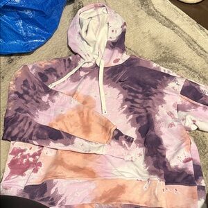 nike tie dye cropped women’s sweatshirt